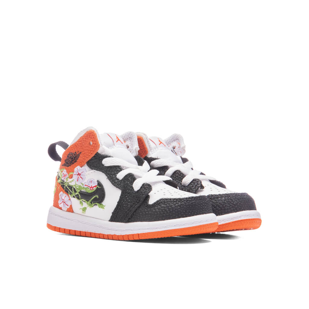 Jordan 1 Mid SE (TD) - White/Starfish/Vivid Green