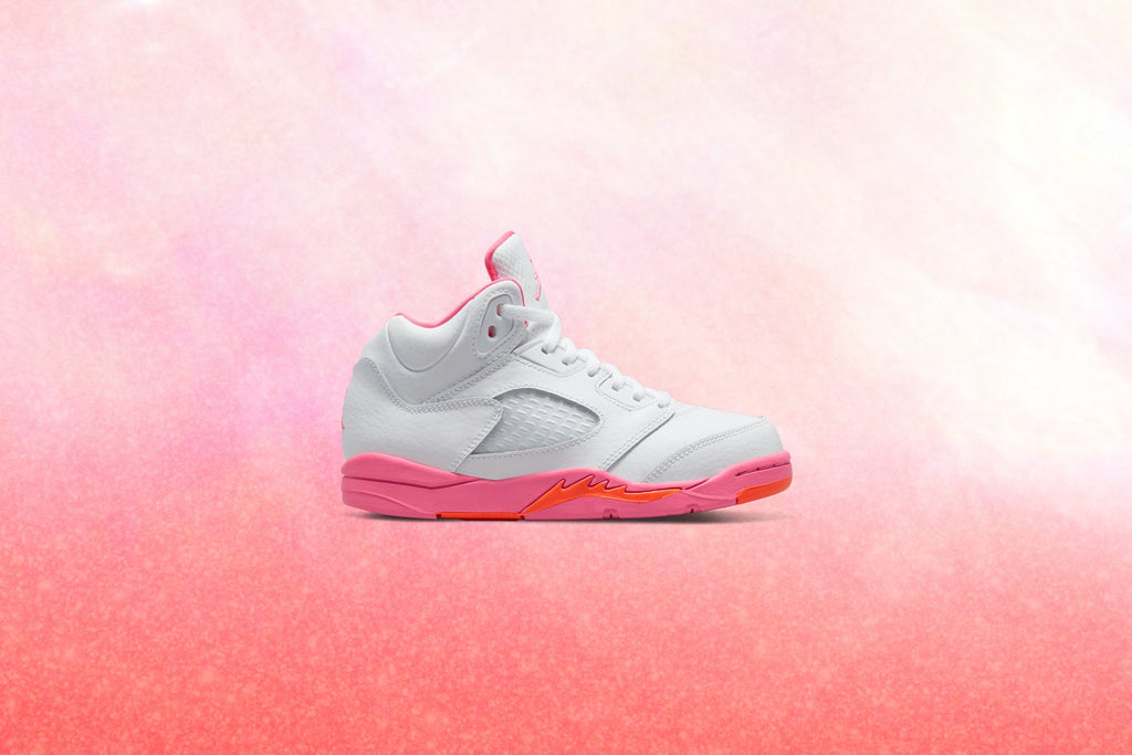 Air Jordan 5 Retro (PS) - White/Pinksicle/Safety Orange