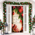 Believe In The Magic Wooden Red Christmas Door Cover