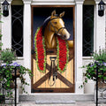 Wooden Stable Horse Racing Kentucky Derby Door Cover